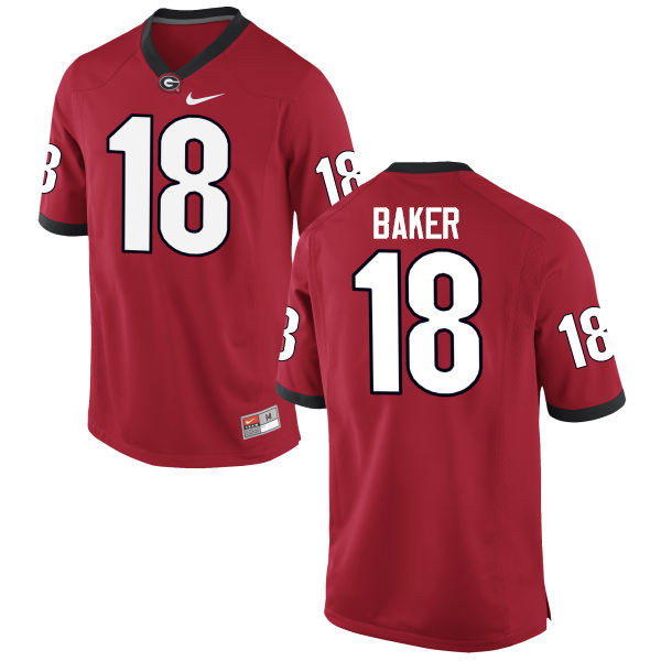 Men Georgia Bulldogs #18 Deandre Baker College Football Jerseys-Red - Click Image to Close
